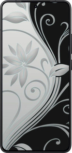 Силиконовый чехол Цветы на чёрно-белом фоне для Xiaomi Redmi K80 - 840u-4148 изображение 