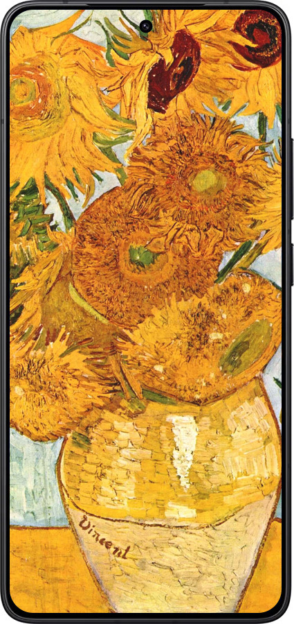 Силіконовий чехол Вінсент Ван Гог. Соняшники для Xiaomi Redmi K80 - 162u-4148 изображение 