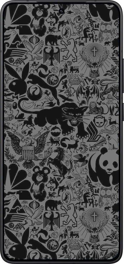 Силиконовый чехол Чёрно-серый стикер бомбинг для Xiaomi Redmi K80 - 2432u-4148 изображение 