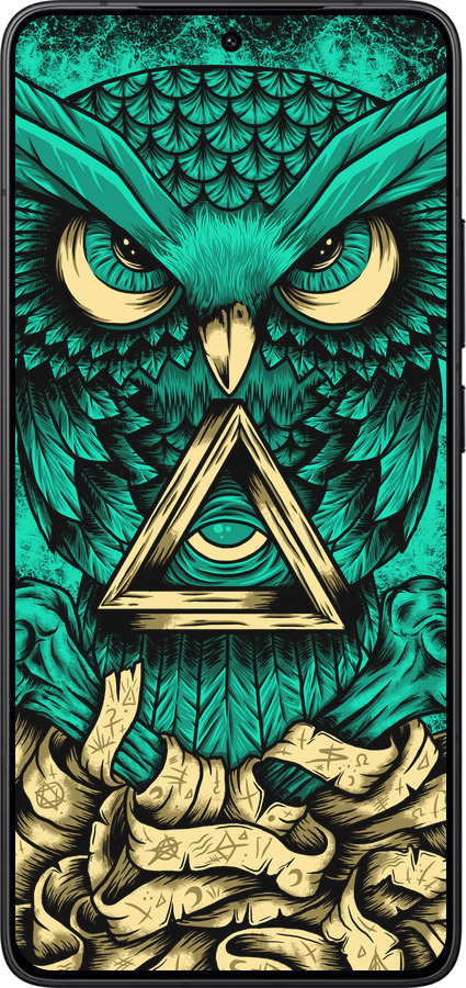 Силиконовый чехол Сова Арт-тату для Xiaomi Redmi K80 - 3971u-4148 изображение 