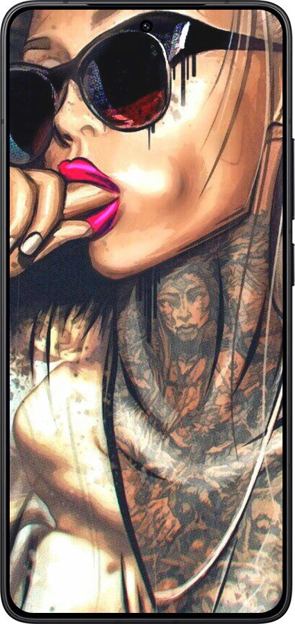 Силіконовий чехол Дівчина в тату для Xiaomi Redmi K80 - 4001u-4148 изображение 