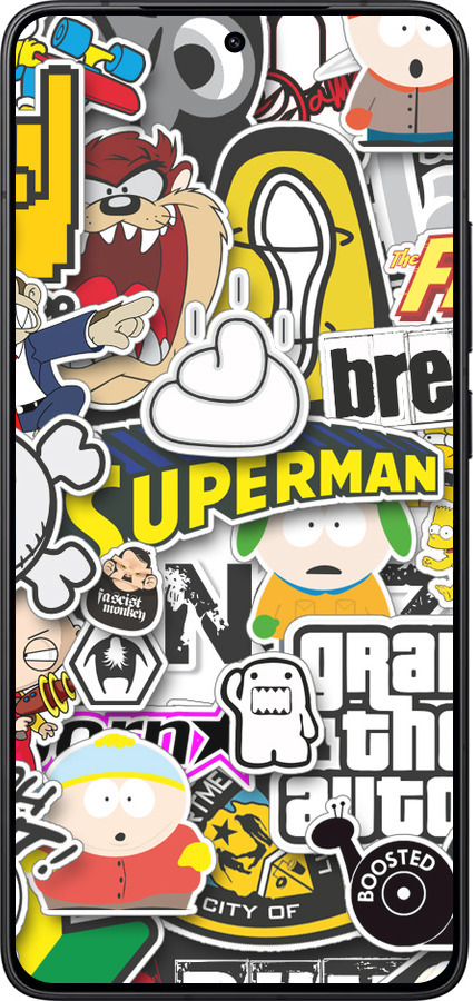 Силиконовый чехол Popular logos для Xiaomi POCO F7 Pro - 4023u-4085 изображение 