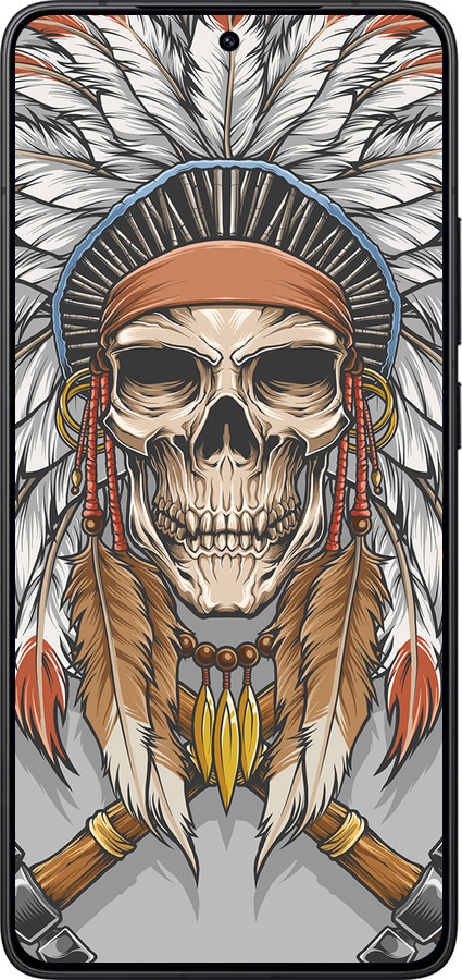 Силиконовый чехол Череп индейца для Xiaomi Redmi K80 - 4032u-4148 изображение 