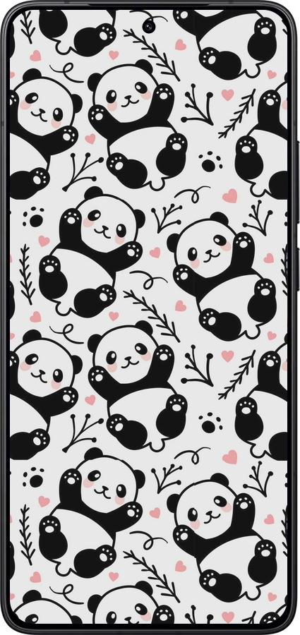 Силиконовый чехол Панды для Xiaomi POCO F7 Pro - 4318u-4085 изображение 