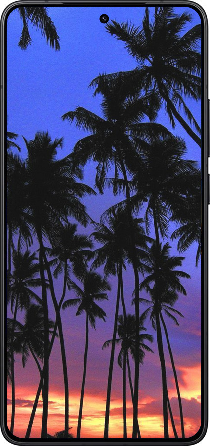 Силіконовий чехол Пальми для Xiaomi Redmi K80 - 4324u-4148 изображение 