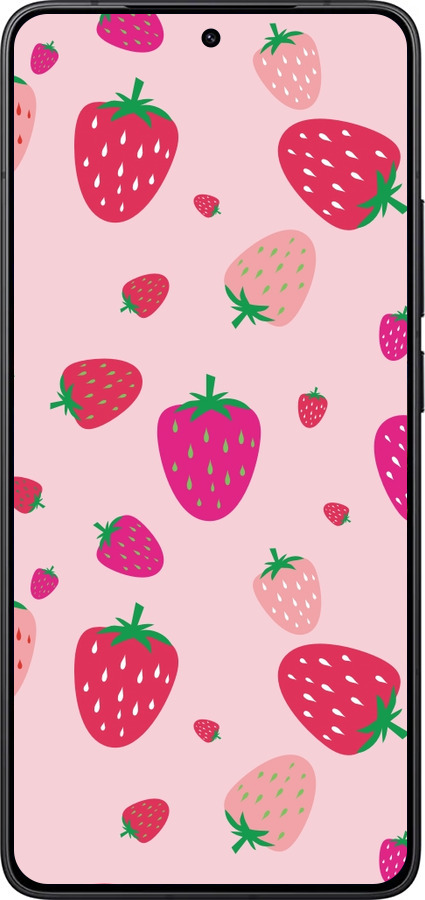 Силіконовий чехол Полунички для Xiaomi Redmi K80 - 4332u-4148 изображение 