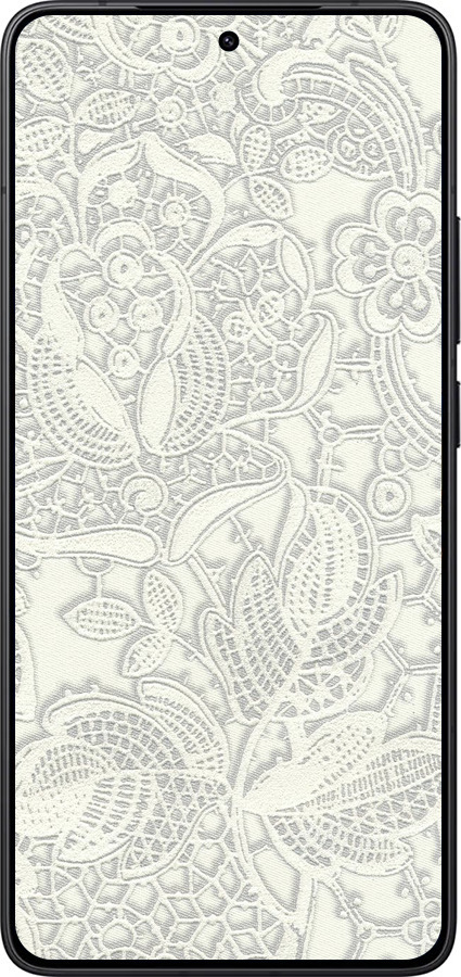 Силіконовий чехол Біле мереживо для Xiaomi POCO F7 Pro - 4383u-4085 изображение 