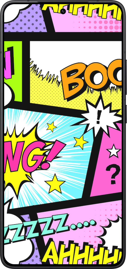 Силиконовый чехол Комикс 1 для Xiaomi Redmi K80 - 4407u-4148 изображение 