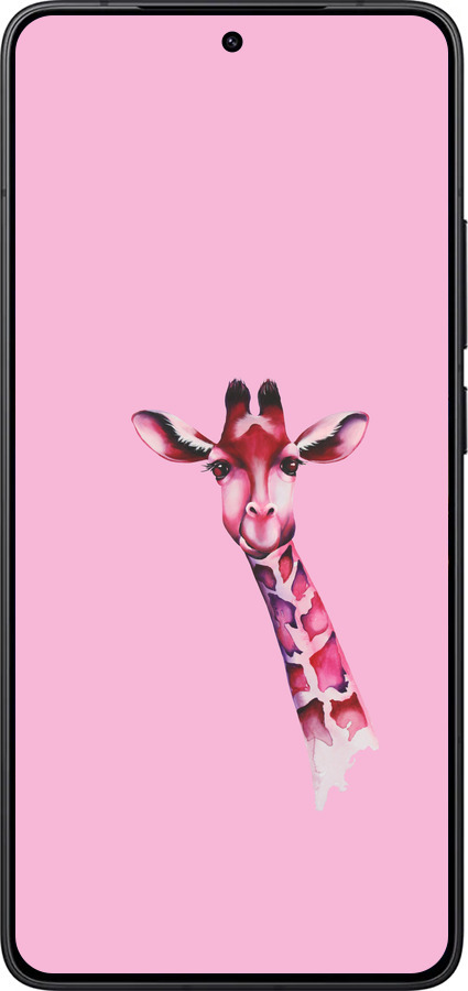 Силиконовый чехол Розовая жирафа для Xiaomi Redmi K80 - 4441u-4148 изображение 