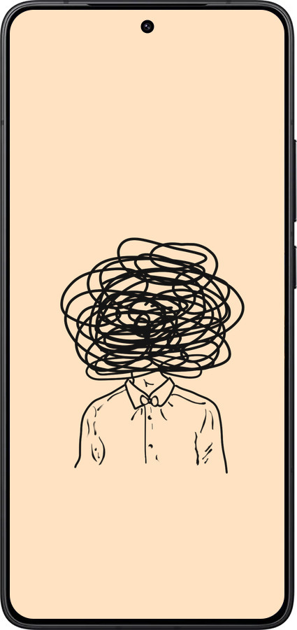 Силиконовый чехол Мысли для Xiaomi Redmi K80 - 4568u-4148 изображение 