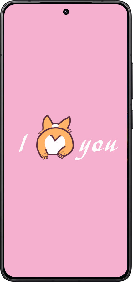 Силиконовый чехол Люблю1 для Xiaomi Redmi K80 - 4587u-4148 изображение 