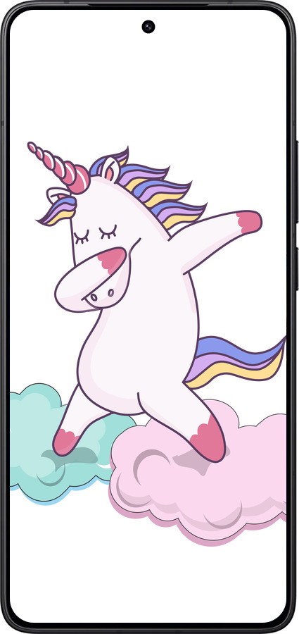 Силиконовый чехол Единорог для Xiaomi POCO F7 Pro - 4702u-4085 изображение 