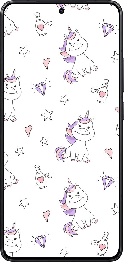 Силиконовый чехол Единорожка v2 для Xiaomi Redmi K80 - 4703u-4148 изображение 