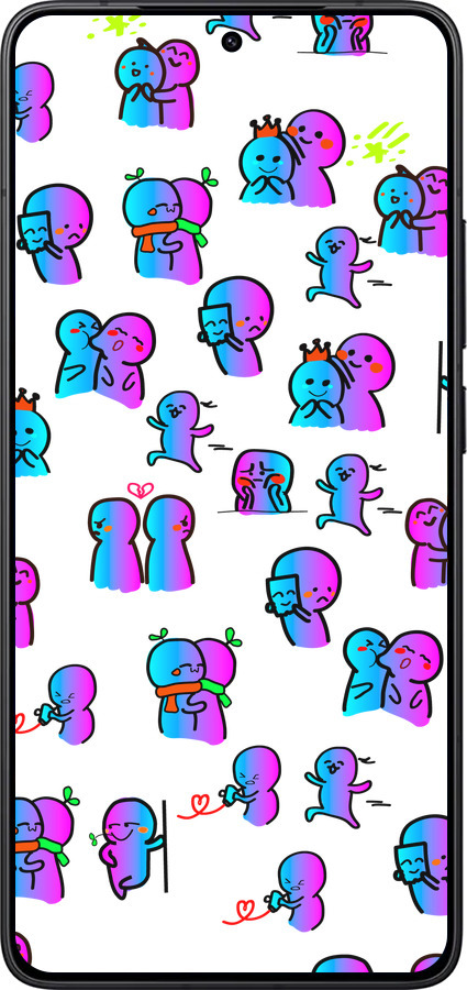 Силіконовий чехол Емоції для Xiaomi POCO F7 Pro - 4736u-4085 изображение 