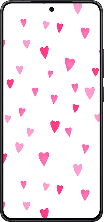 Силиконовый чехол Сердечки 2 для Xiaomi Redmi K80 - 4763u-4148 изображение 