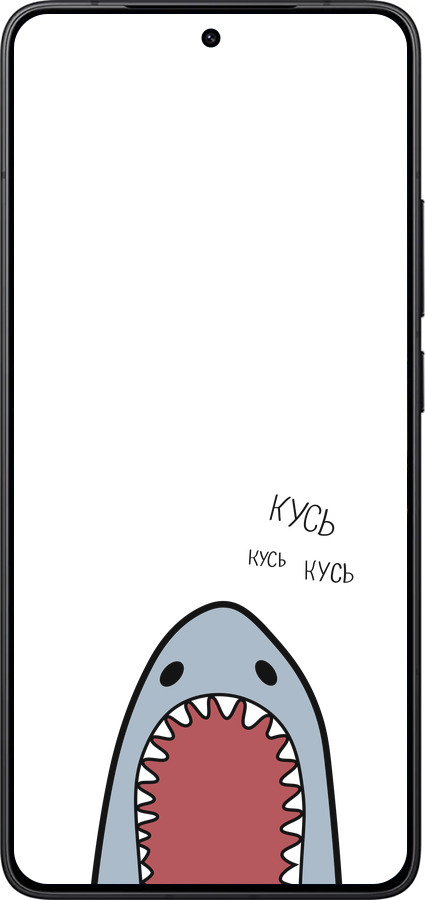 Силіконовий чехол Акула для Xiaomi POCO F7 Pro - 4870u-4085 изображение 