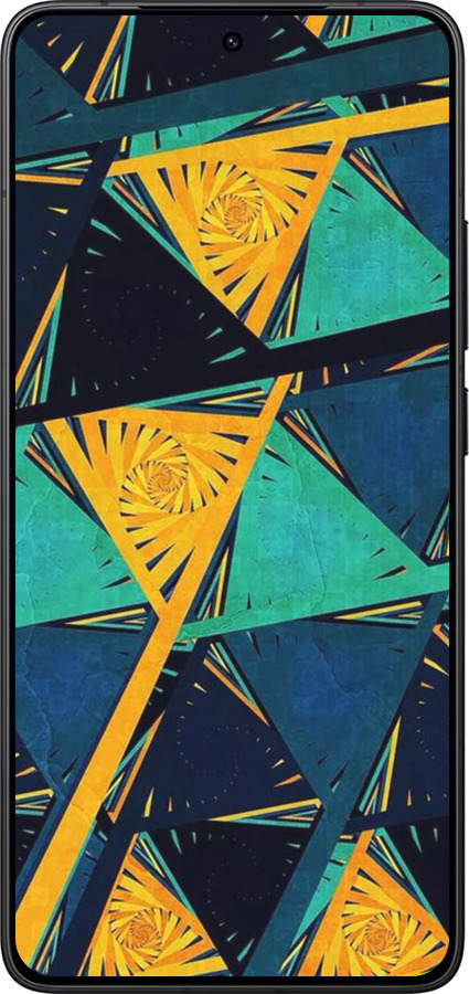 Силиконовый чехол Арт, абстракция, желтый, синий для Xiaomi Redmi K80 - 5382u-4148 изображение 