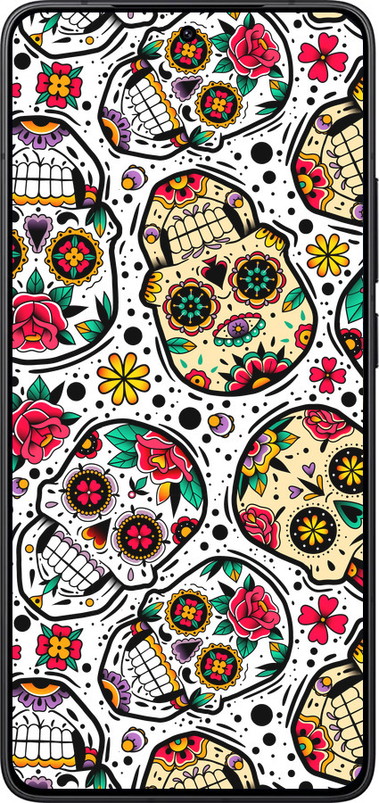 Силіконовий чехол Черепи для Xiaomi Redmi K80 - 5471u-4148 изображение 