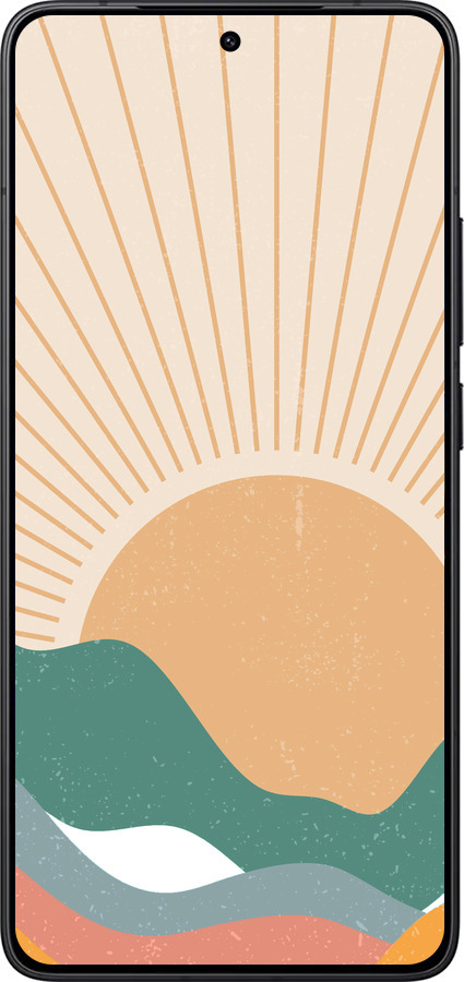 Силіконовий чехол Гори і сонце v2 для Xiaomi Redmi K80 - 5488u-4148 изображение 