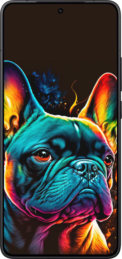 Силіконовий чехол Яскравий бульдог для Xiaomi Redmi K80 - 5547u-4148 изображение 