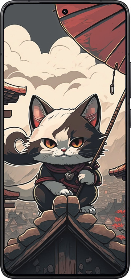 Силиконовый чехол Япония - кот на крыше для Xiaomi Redmi K80 - 5582u-4148 изображение 