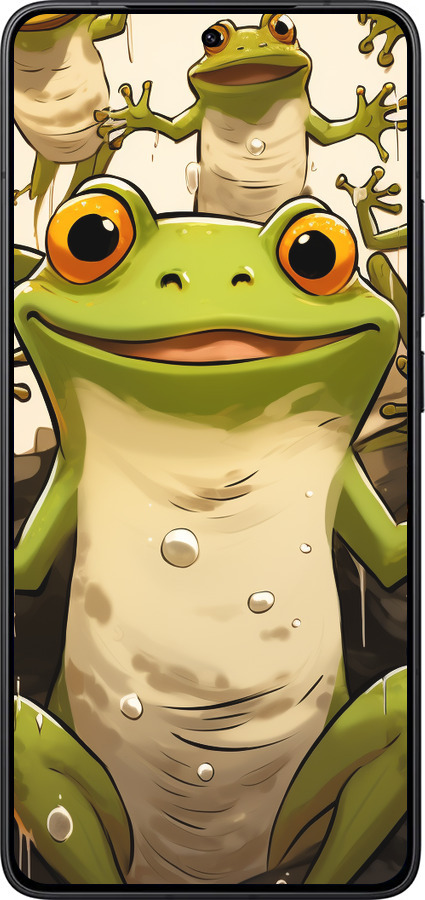 Силиконовый чехол Веселая жаба для Xiaomi Redmi K80 - 5658u-4148 изображение 