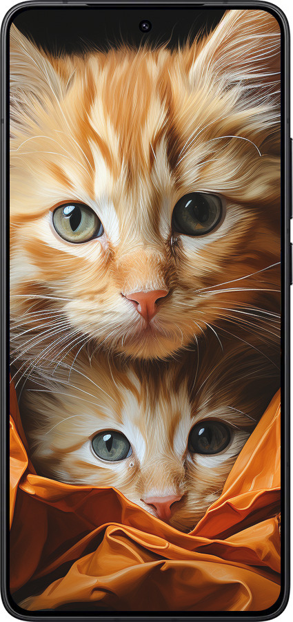 Силиконовый чехол Котики 2 для Xiaomi Redmi K80 - 5664u-4148 изображение 