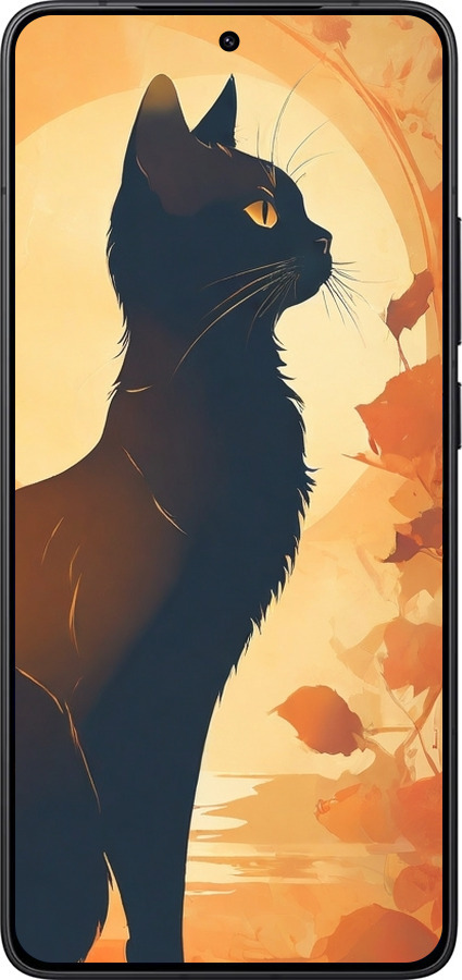 Силиконовый чехол Черная кошка v2 для Xiaomi Redmi K80 - 5830u-4148 изображение 