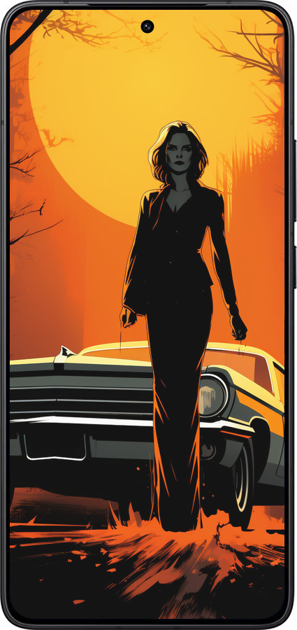 Силіконовий чехол Чохол для телефону Дівчина біля автомобіля для Xiaomi POCO F7 Pro - 5946u-4085 изображение 