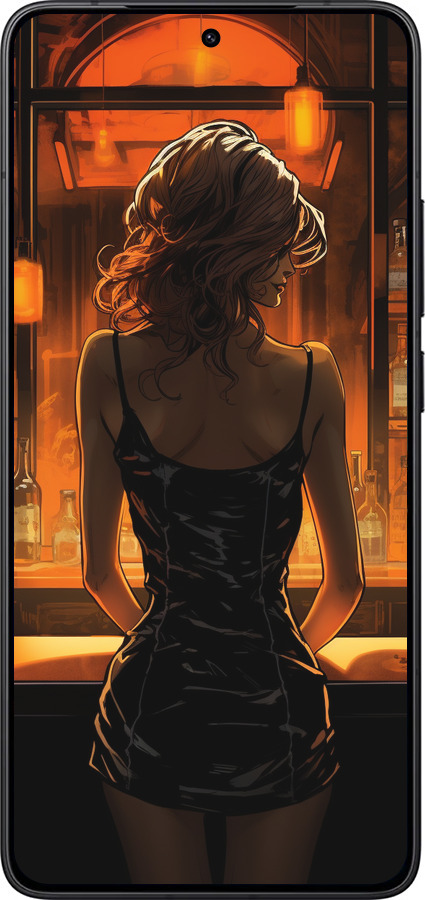 Силиконовый чехол Чехол для телефона Девушка в баре для Xiaomi POCO F7 Pro - 5947u-4085 изображение 