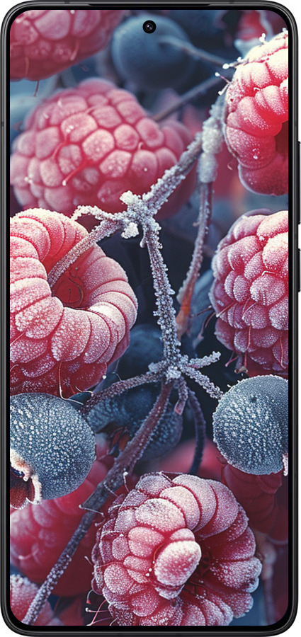 Силіконовий чехол Морозні ягоди для Xiaomi Redmi K80 - 6033u-4148 изображение 