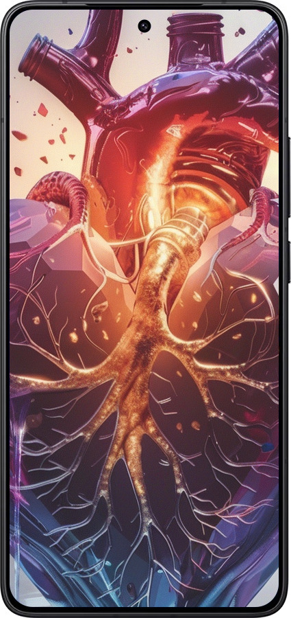 Силиконовый чехол Crystal Heart для Xiaomi Redmi K80 - 6070u-4148 изображение 