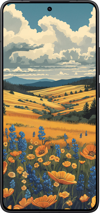 Силиконовый чехол Украинское поле для Xiaomi POCO F7 Pro - 6082u-4085 изображение 