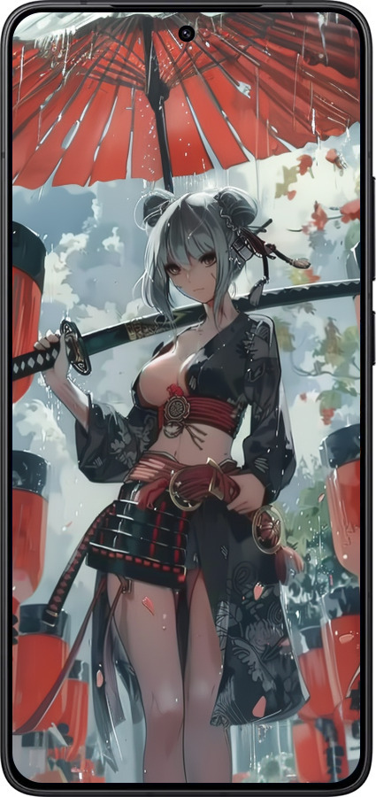 Силиконовый чехол Гейша-воин для Xiaomi Redmi K80 - 6124u-4148 изображение 