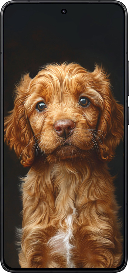 Силиконовый чехол Cocker spaniel на черном фоне для Xiaomi Redmi K80 - 6137u-4148 изображение 