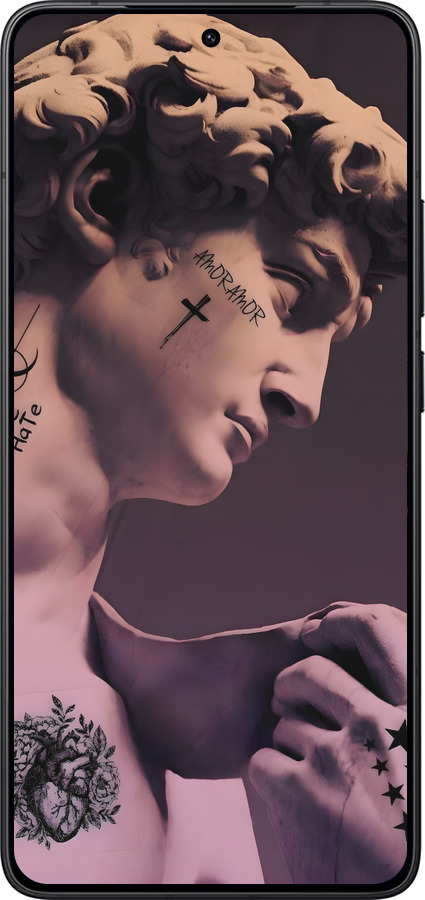 Силіконовий чехол Давид для Xiaomi Redmi K80 - 6302u-4148 изображение 