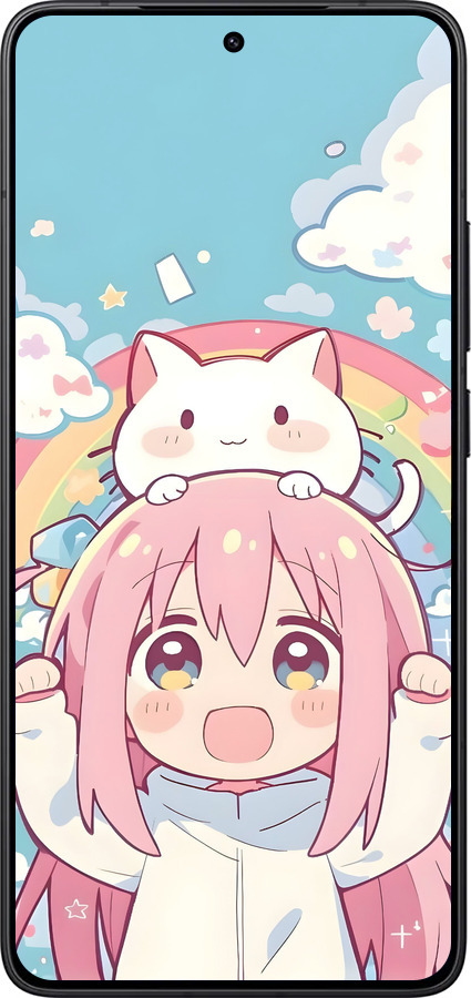 Силиконовый чехол Девочка аниме радуга для Xiaomi Redmi K80 - 6304u-4148 изображение 