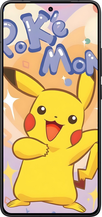 Силіконовий чехол Пикачу для Xiaomi Redmi K80 - 6383u-4148 изображение 