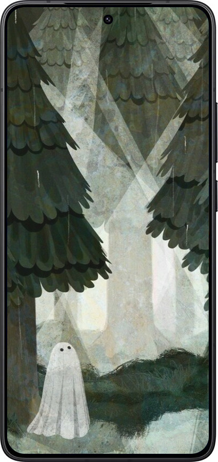 Силиконовый чехол С изображением соснового леса и привидения для Xiaomi Redmi K80 - 6420u-4148 изображение 