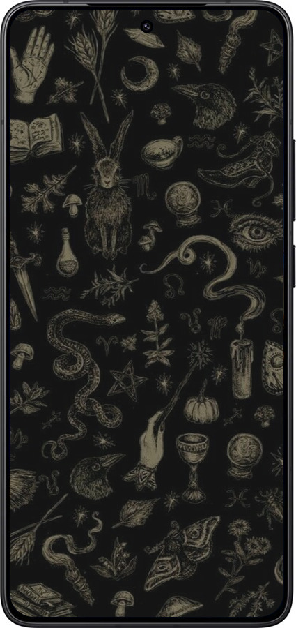 Силиконовый чехол Мистический коллаж с травами и магическими символами для Xiaomi Redmi K80 - 6428u-4148 изображение 