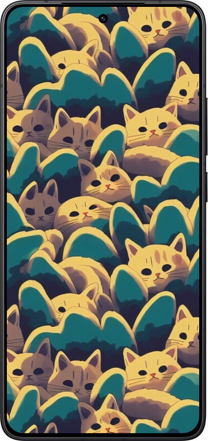 Силиконовый чехол С изображением кошек для Xiaomi Redmi K80 - 6429u-4148 изображение 