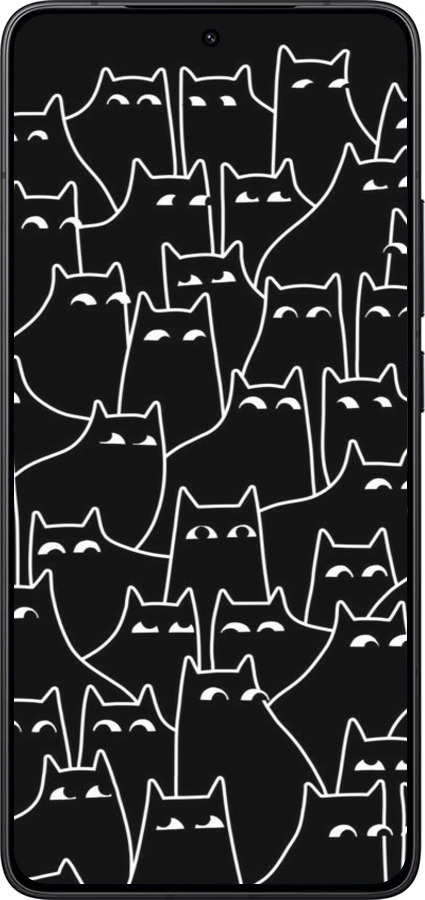 Силиконовый чехол С изображением кошек для Xiaomi POCO F7 Pro - 6470u-4085 изображение 