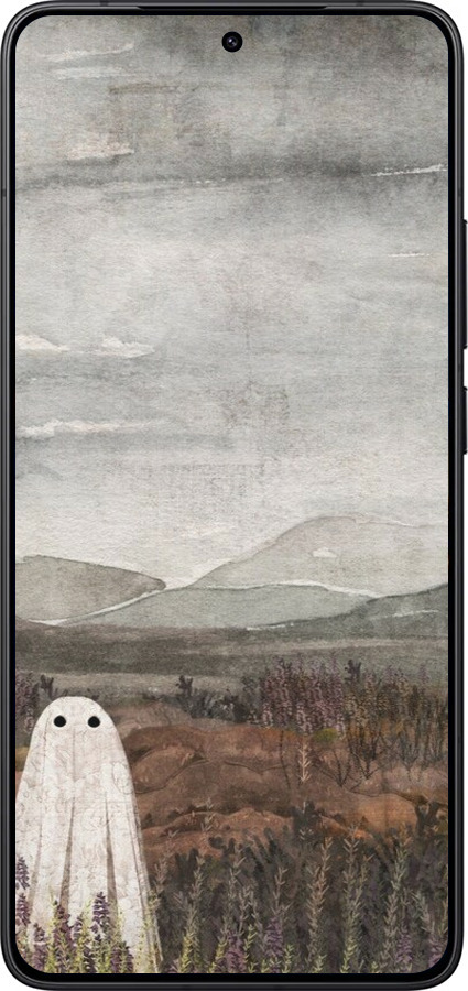 Силиконовый чехол Одинокий призрак на фоне гор для Xiaomi Redmi K80 - 6486u-4148 изображение 