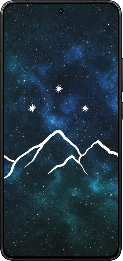 Силіконовий чехол Гори та зірки намальовані на тлі галактики для Xiaomi POCO F7 Pro - 6490u-4085 изображение 