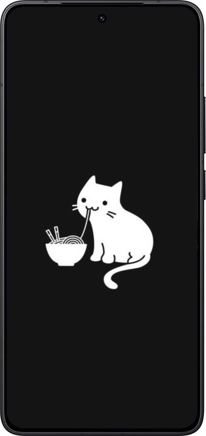 Силиконовый чехол С милым котом на черном фоне для Xiaomi Redmi K80 - 6528u-4148 изображение 