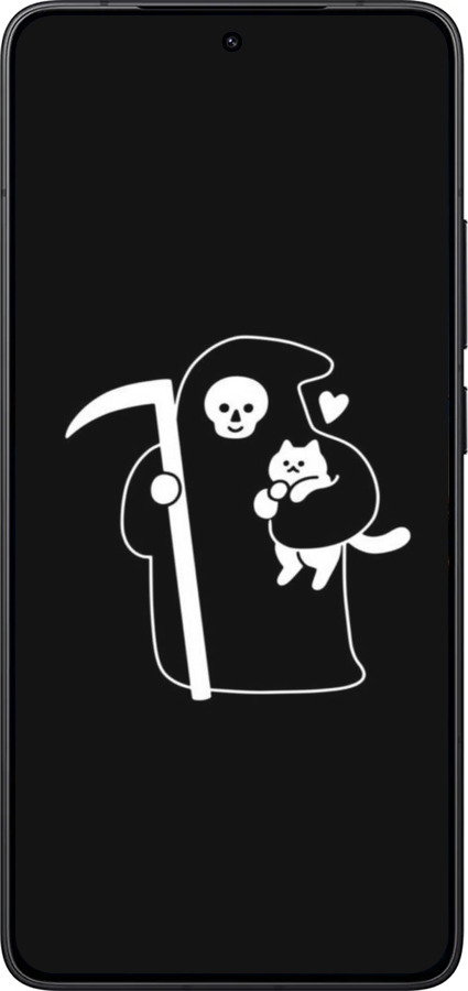 Силиконовый чехол Минималистичный арт: смерть и кошка для Xiaomi Redmi K80 - 6529u-4148 изображение 