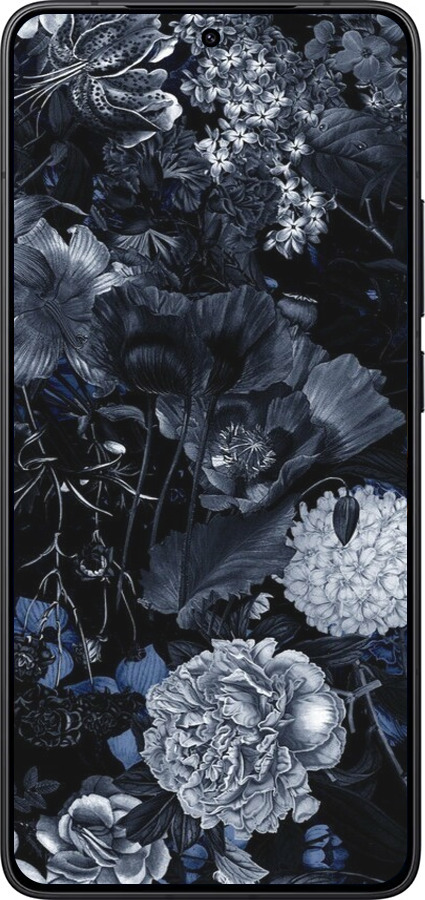 Силиконовый чехол Абстрактный цветочный рисунок в синих тонах для Xiaomi Redmi K80 - 6539u-4148 изображение 