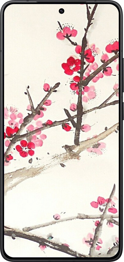 Силиконовый чехол Принт с изображением цветения сакуры для Xiaomi Redmi K80 - 6545u-4148 изображение 