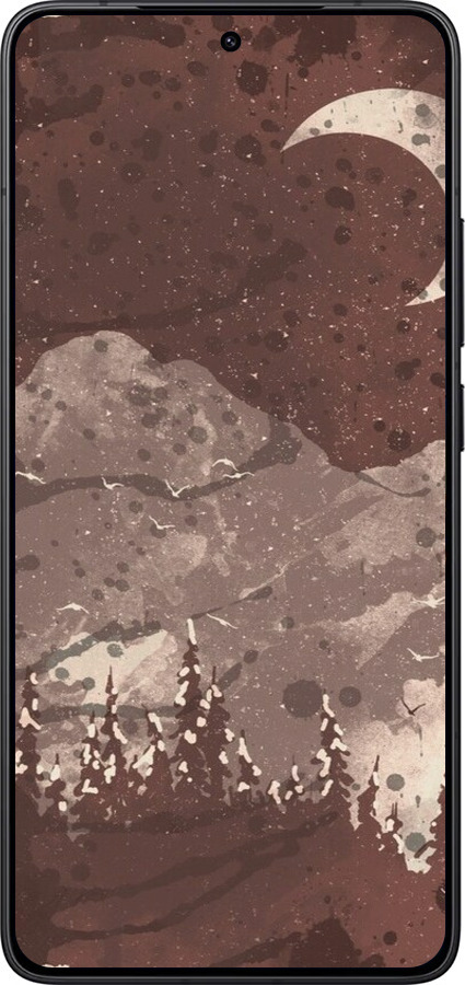 Силиконовый чехол С изображением лунного пейзажа в ночном лесу для Xiaomi Redmi K80 - 6546u-4148 изображение 