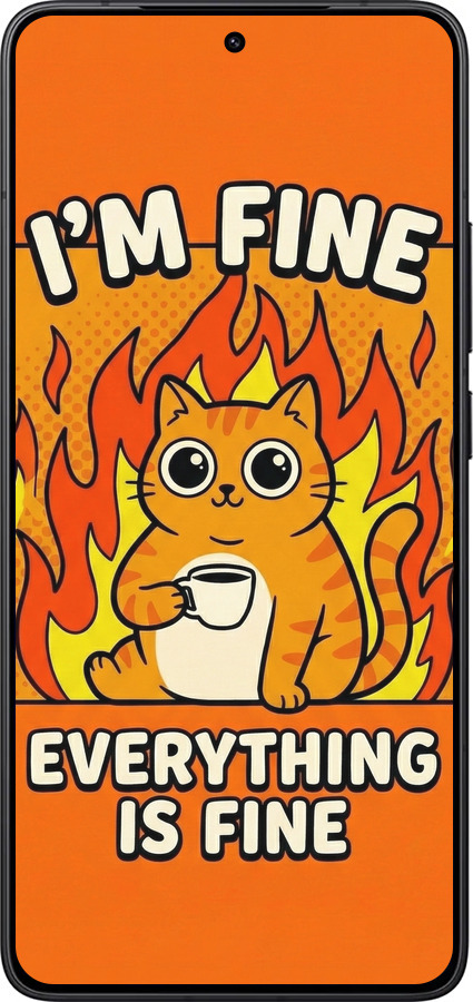 Силіконовий чехол Funny Cat для Xiaomi POCO F7 Pro - 6786u-4085 изображение 